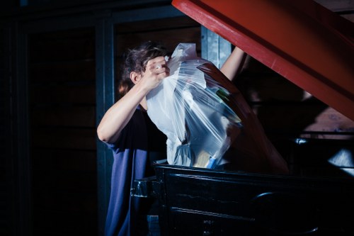 Different types of hazardous waste containers