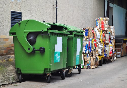 Electronic devices being processed in Hampstead's e-waste recycling center