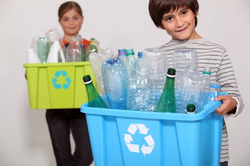 Professional builders waste removal team